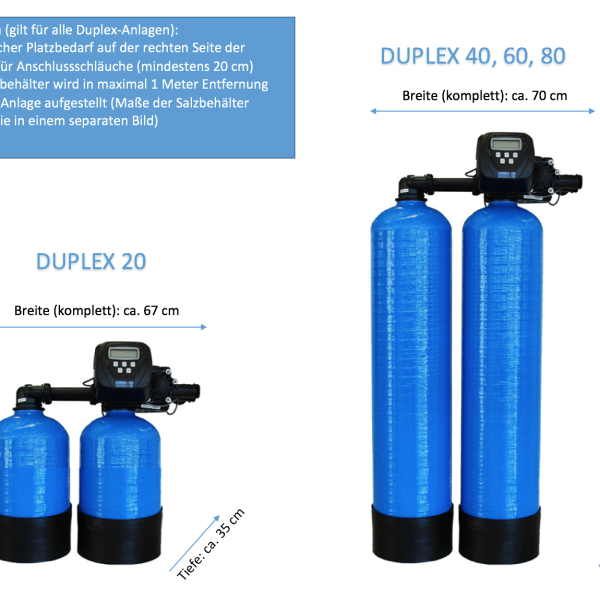 DUPLEX water softening system