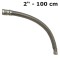 Stainless steel flexible hose 2 inches (100 cm long)