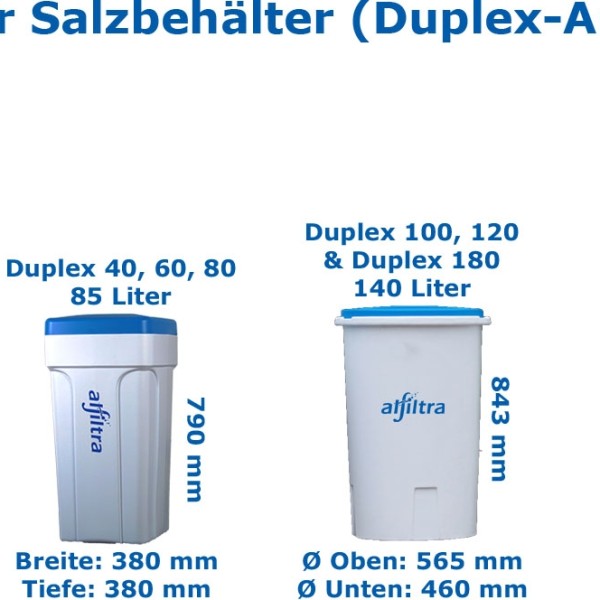 DUPLEX water softening system