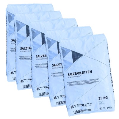 Salt tablets for water softeners and ion exchangers 5x 25 kg bags